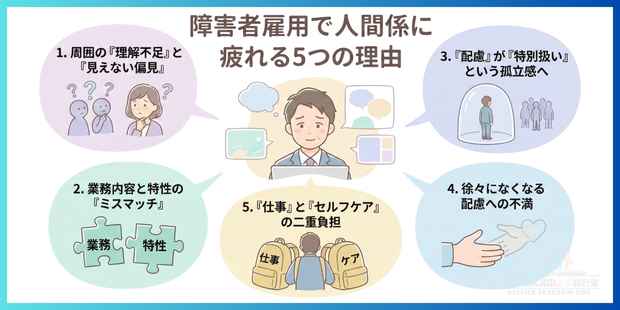 なぜ？ 障害者雇用で「人間関係」に疲れてしまう5つの理由