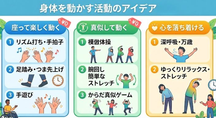予算ゼロ・準備なし！今すぐその場でできる活動アイデア【身体を動かす編】