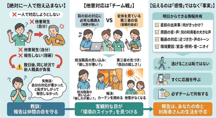 根拠に基づく支援とチームで守る環境作り