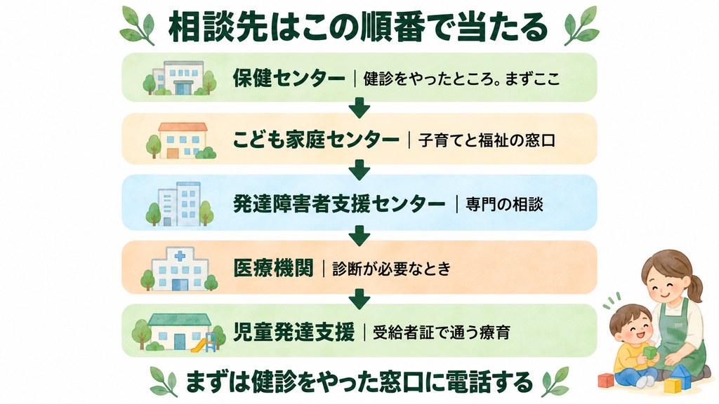 発達の相談先を当たる順番