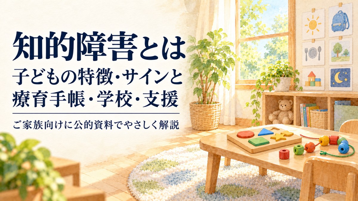 知的障害とは？子どもの特徴・年齢別のサイン・軽度〜重度の違いと、療育手帳・学校・使える支援【2026年版】