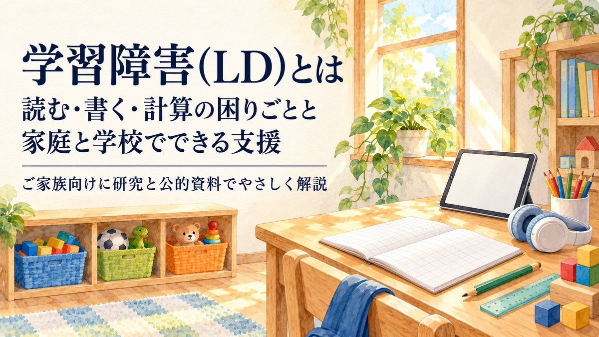 学習障害（LD）とは？子どもの特徴・年齢別のサイン・読む書く計算の困りごとと、家庭と学校でできる支援【2026年版】