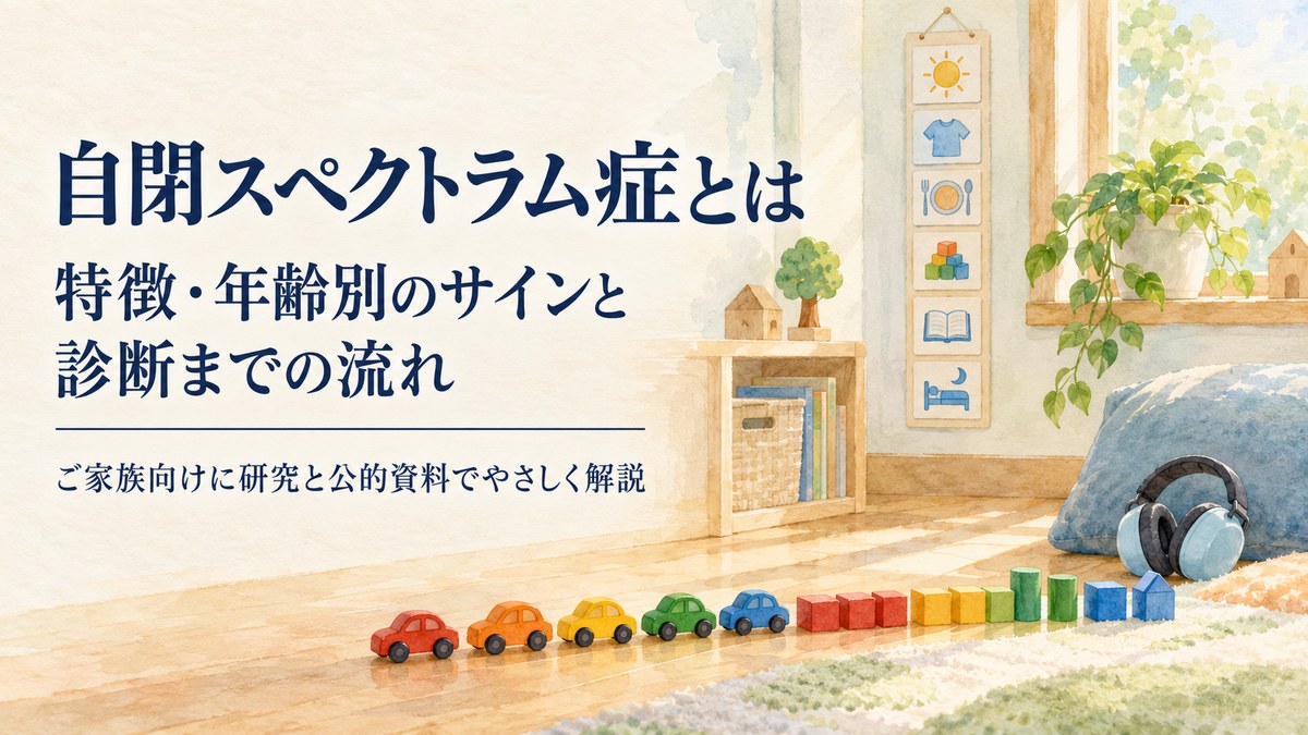 自閉スペクトラム症（ASD）とは？特徴・年齢別のサイン・原因と、診断までの流れ【2026年版】