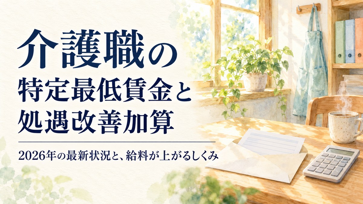介護職の特定最低賃金と処遇改善加算 2026年の最新状況
