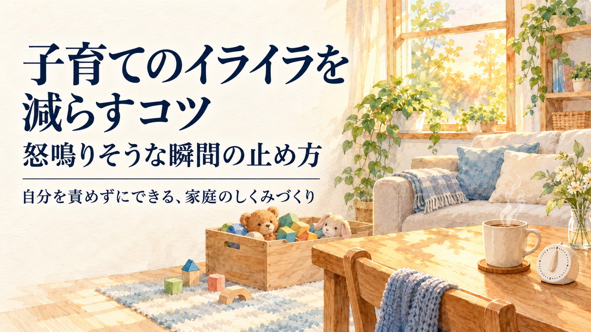 子育てのイライラを減らすコツ 怒鳴りそうな瞬間の止め方