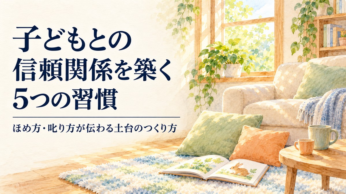 子どもとの信頼関係を築く5つの習慣